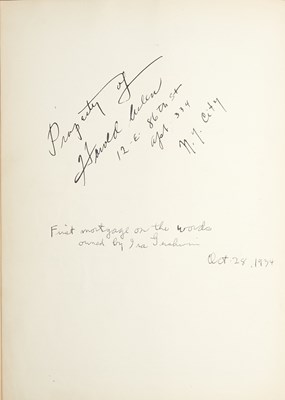 Lot 633 - Inscribed by Ira Gershwin to Harold Arlen