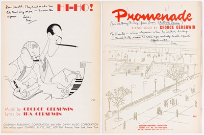 Lot 634 - Two sheet music publications inscribed to Harold Arlen by Ira Gershwin