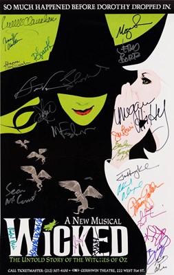 Lot 531 - A cast-signed poster for Wicked