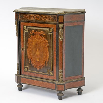 Lot 295 - Napoleon III Style Gilt-Bronze Mounted Marquetry Side Cabinet