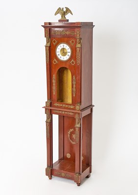 Lot 316 - Empire Style Gilt-Metal Mounted Mahogany Tall Case Clock