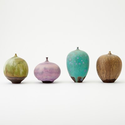 Lot 803 - Group of Eight  Rose and Erni Cabat Studio Glazed Earthenware "Feelie" Pots