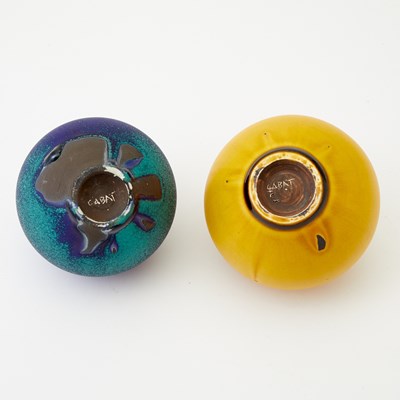 Lot 802 - Group of Eight  Rose and Erni Cabat Studio Glazed Earthenware "Feelie" Pots