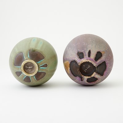 Lot 802 - Group of Eight  Rose and Erni Cabat Studio Glazed Earthenware "Feelie" Pots