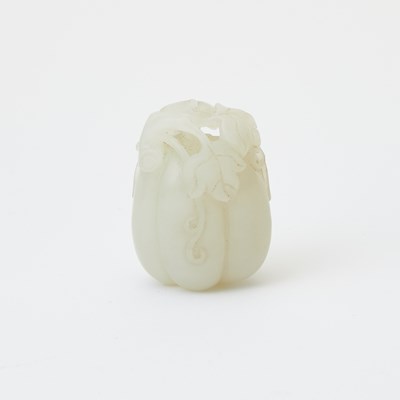 Lot 447 - A Chinese White Jade Melon