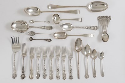 Lot 1175 - Miscellaneous Group of Sterling and Coin Silver Flatware and Serving Pieces