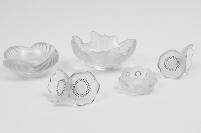 Lot 1158 - Five Lalique Glass Table Articles