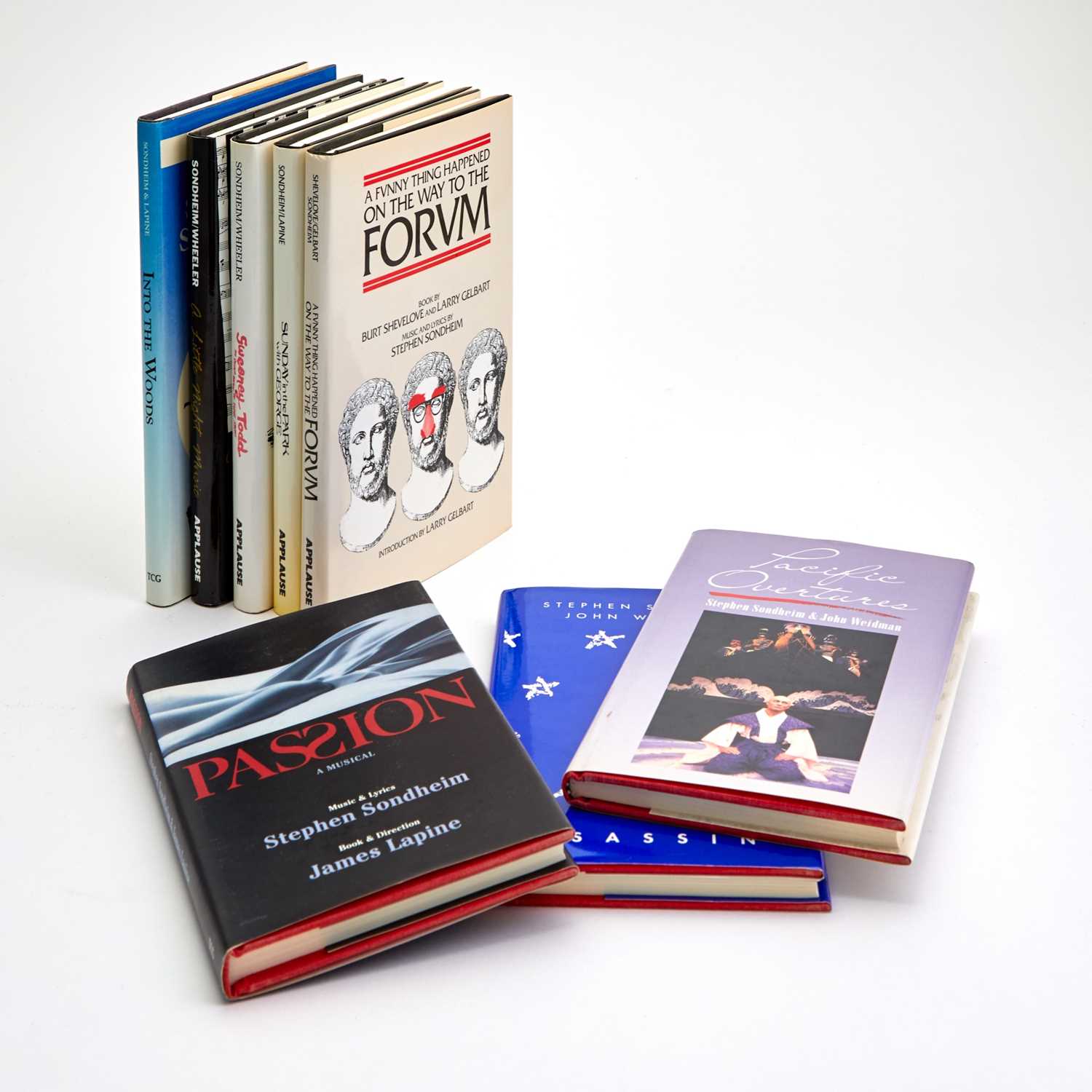 Lot 292 - Eight hardcover book editions of Stephen Sondheim musicals