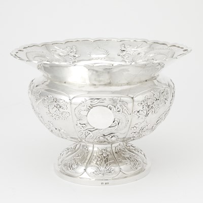 Lot 202 - Chinese Export Sterling Silver Centerpiece Bowl