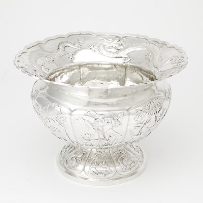 Lot 364 - Chinese Export Sterling Silver Centerpiece Bowl