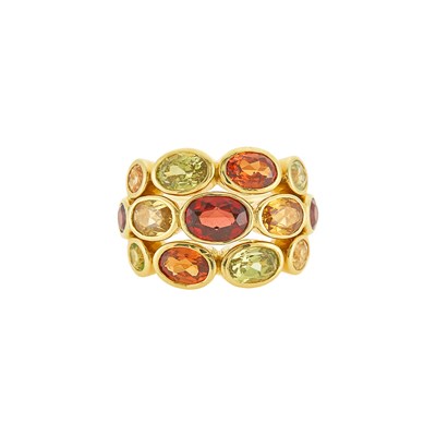 Lot 1020 - Gold, Gem-Set and Diamond Ring