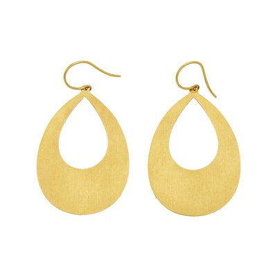 Lot 1025 - Irene Neuwirth Pair of Gold Pendant-Earrings