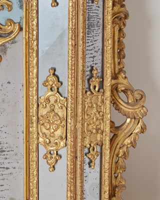 Lot 249 - Large Italian Neoclassic Giltwood Overmantle Mirror