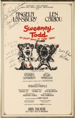 Lot 503 - Inscribed by Stephen Sondheim, Hal Prince, and Angela Lansbury