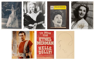 Lot 694 - A collection of signed photographs and other items by Golden Age stars of the stage and screen