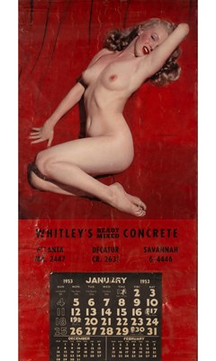 Lot 692 - A large format 1953 Marilyn Monroe pin-up calendar