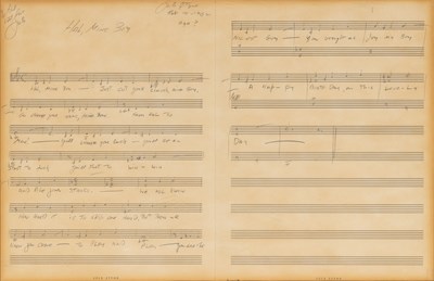 Lot 506 - An original musical manuscript by Jule Styne