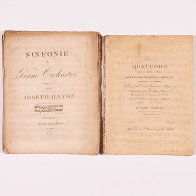 Lot 576 - The first edition of Haydn's Six Quartets, opera secunda, and others