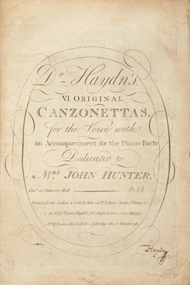Lot 577 - Haydn's VI Original Canzonettas, signed by the composer