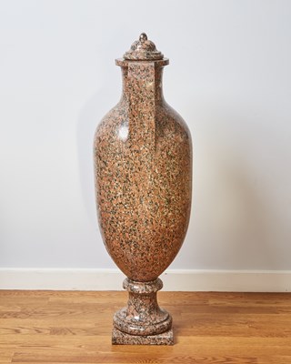 Lot 329 - Very Large Italian Granito Rosso D'Egitto, (Aswan Granite), Amphora Vase