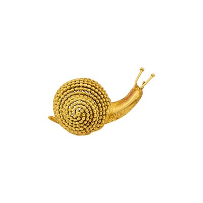 Lot 136 - Hermès Paris Gold Snail Brooch