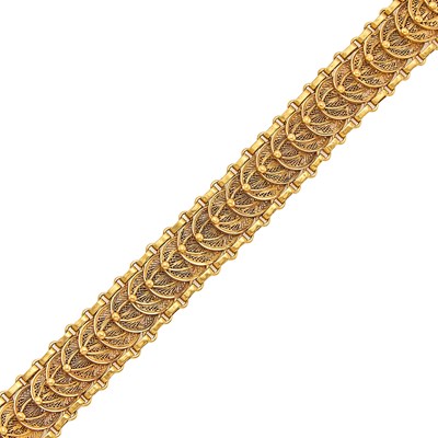 Lot 1186 - Gold Link Bracelet