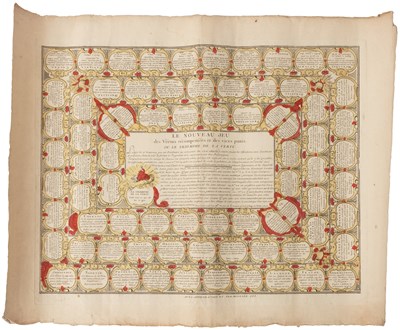 Lot 455 - A French eighteenth-century game of the goose designed to teach morality