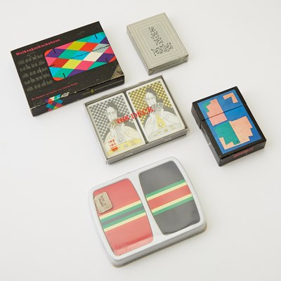 Lot 433 - Six decks of cards  made by artists
