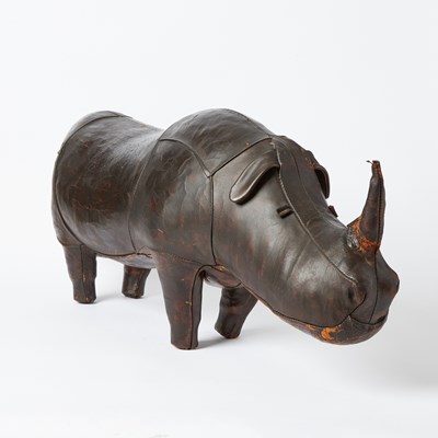 Lot 204 - Omersa Leather Rhinoceros Footstool