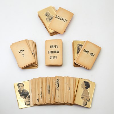 Lot 453 - A homemade set of early Hollywood-themed cards given to Sondheim for his birthday
