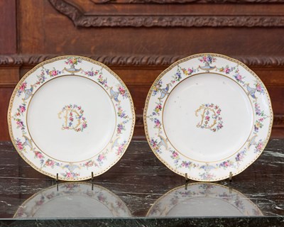 Lot 456 - Two Sèvres Porcelain (Later Decorated Plates