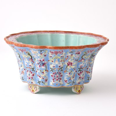 Lot 590 - A Chinese Enameled Porcelain Planter