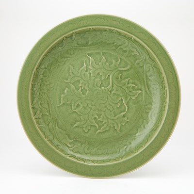 Lot 116 - Chinese Longquan-Style Celadon Charger