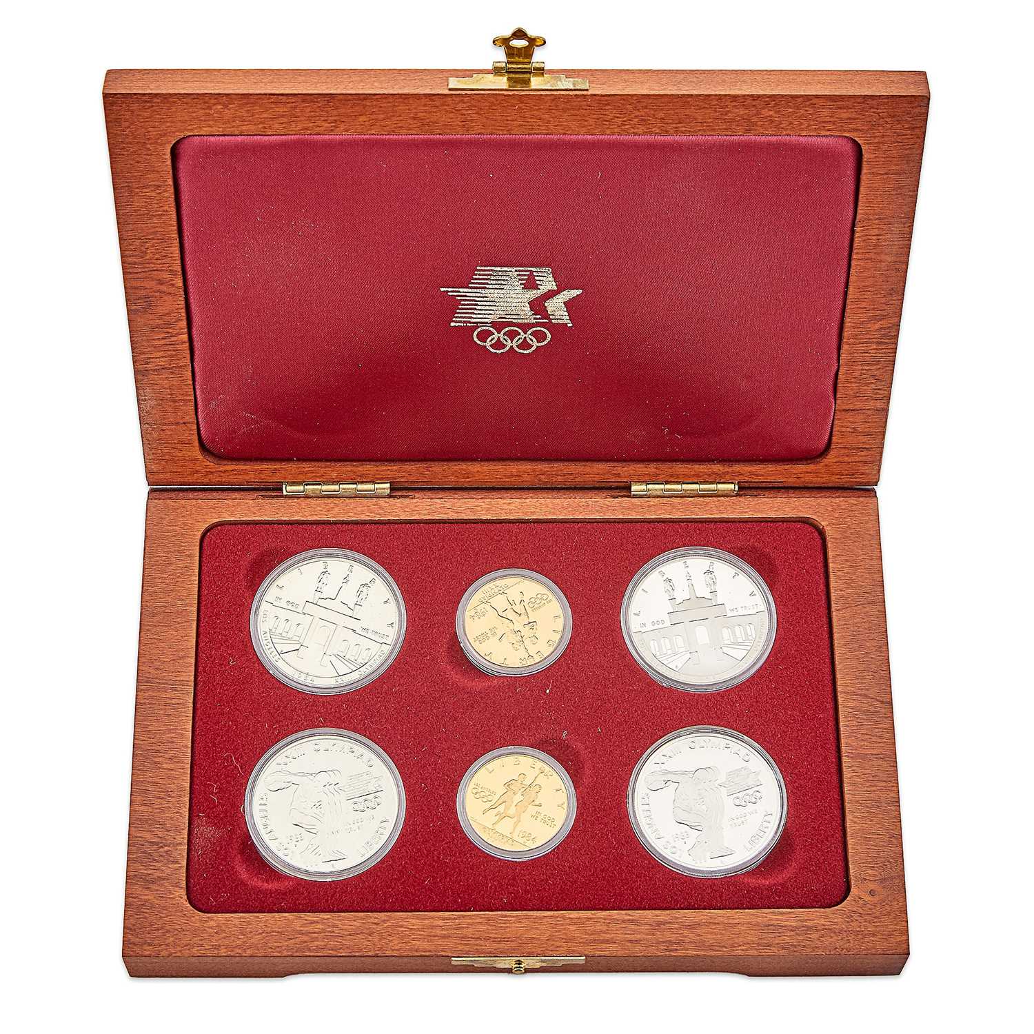 Lot 150 - United States 1984 Olympic Gold and Silver Six-Piece Set