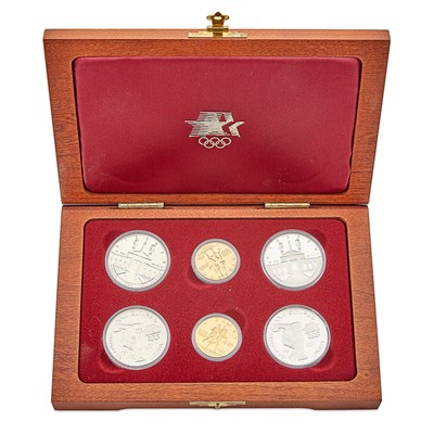 Lot 150 - United States 1984 Olympic Gold and Silver Six-Piece Set