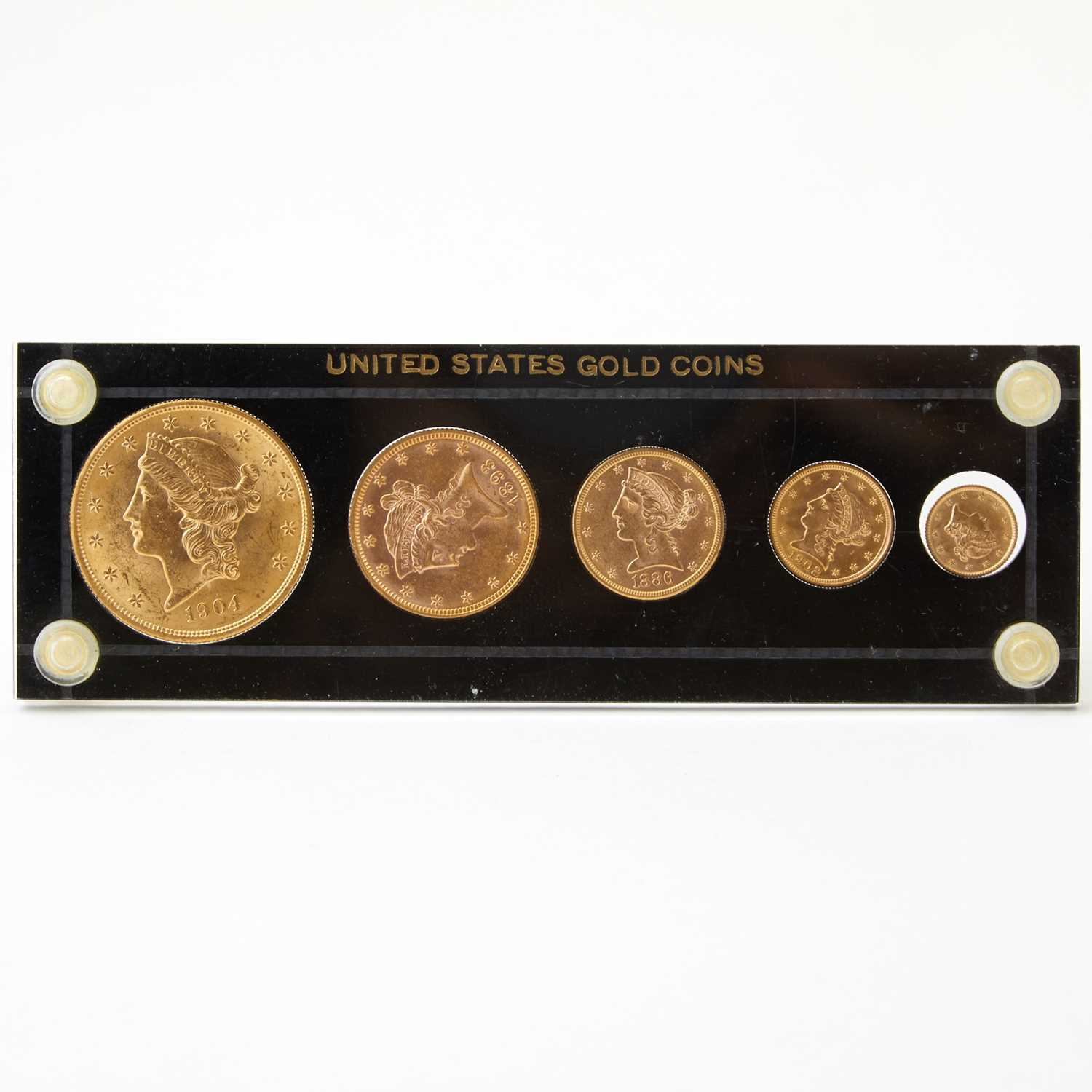Lot United States Five-piece Gold Type Set