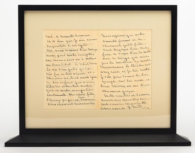 Lot 111 - Three-page Georges Sand autograph letter signed