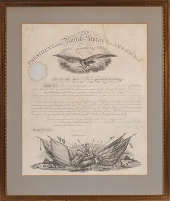 Lot 93 - James Polk appoints an officer to Captain