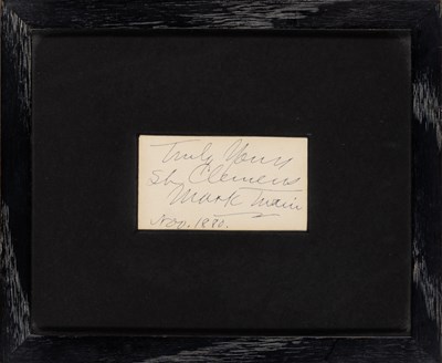 Lot 105 - Signed as both Clemens and Twain