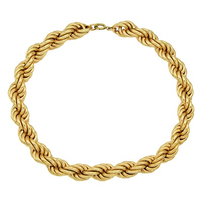 Lot 1203 - Gold Rope-Twist Necklace