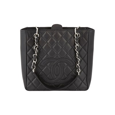 Lot 1204 - Chanel Black Caviar Leather Tote Bag