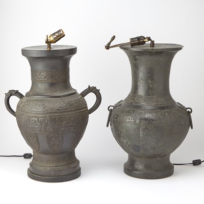 Lot 491 - Two Chinese Archaistic Bronze Vases