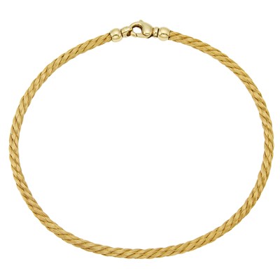 Lot 1026 - Gold Rope-Twist Necklace