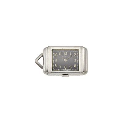 Lot 1278 - LeCoultre Steel 'Reverso' Pendant-Watch