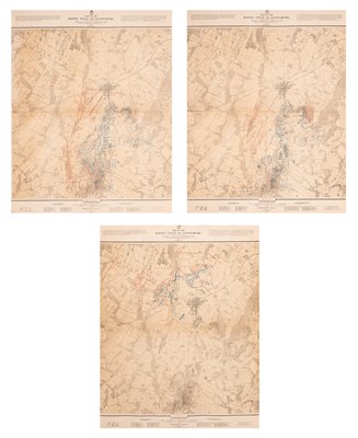 Lot 48 - Highly detailed maps depicting each day of the Battle of Gettysburg