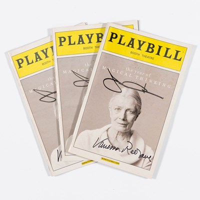 Lot 525 - Three signed copies of the Playbill for The Year of Magical Thinking