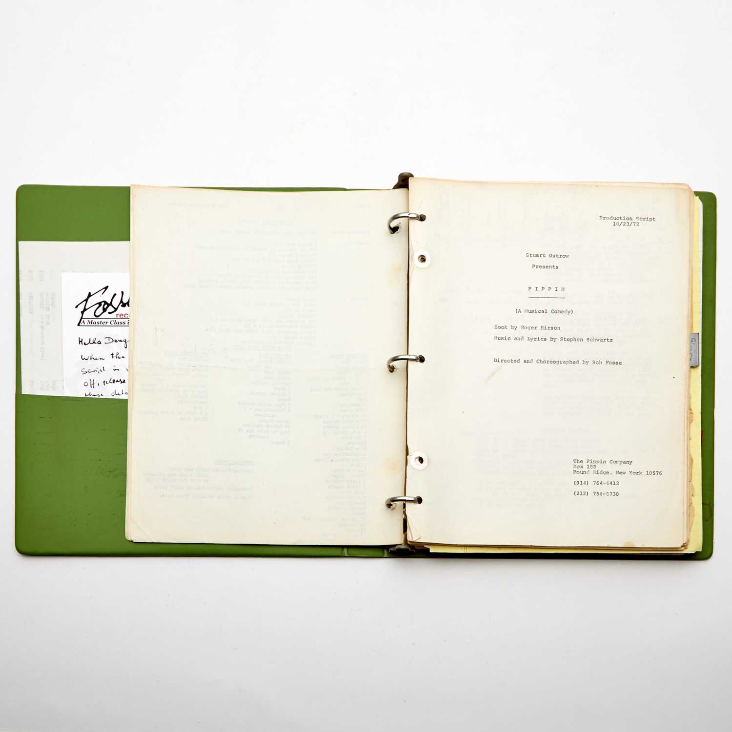 Lot 509 - The heavily annotated master script for the