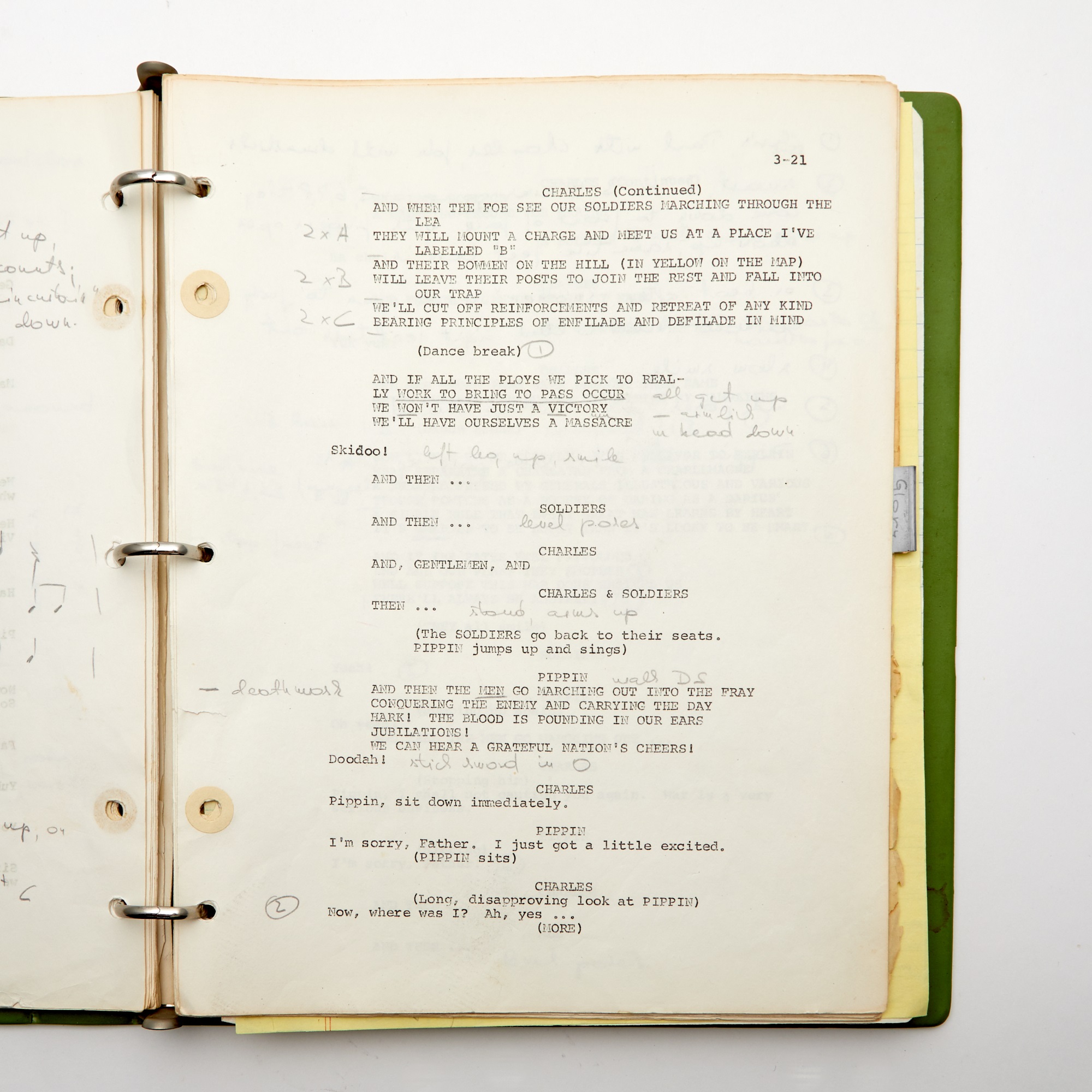 Lot 509 - The heavily annotated master script for the