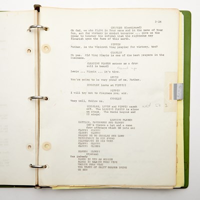 Lot 509 - The heavily annotated master script for the first Broadway production of Pippin