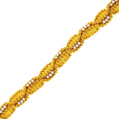 Lot 155 - J.E. Caldwell & Co. Gold and Diamond Bracelet, France